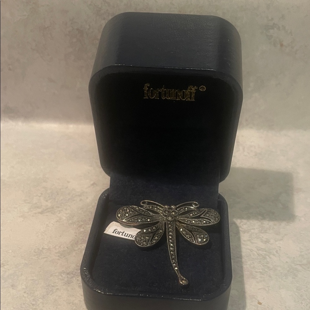 NWT Fortunoff Silver Dragonfly Brooch